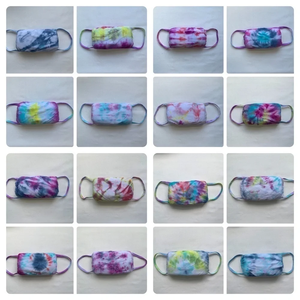 New Homemade Tie-Dye Face Masks - 2 Masks